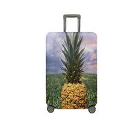 Surwin Ananas-Muster Reise Kofferschutzhülle Reisetasche Kofferbezug Elastisch Kofferhülle Gepäck Cover Waschbare Reisekoffer Hülle Schutz Bezug Schutzhülle (Blau,L (26-28 Zoll))