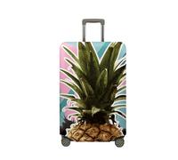 Surwin Ananas-Muster Reise Kofferschutzhülle Reisetasche Kofferbezug Elastisch Kofferhülle Gepäck Cover Waschbare Reisekoffer Hülle Schutz Bezug Schutzhülle (Streifen,L (26-28 Zoll))