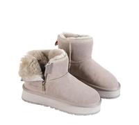 Surwin Damen Schneestiefel Winterstiefel, Snow Boots Freizeitschuhe Frauen Warm Wanderstiefel, Damen Ankle Boots Stiefel Bequeme Flache Winterschuhe 35-40 (xd562 Hellgrau,38)