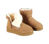 Surwin Damen Schneestiefel Winterstiefel, Snow Boots Freizeitschuhe Frauen Warm Wanderstiefel, Damen Ankle Boots Stiefel Bequeme Flache Winterschuhe 35-40 (xd562 Kastanienbraun,40)