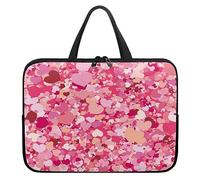 Surwin Laptop Hülle Tasche, Liebesherz Muster Laptop Hüllen Wasserdicht Stoßfest Laptoptasche mit Griff und Reißverschluss Laptophülle Rundumschutz Notebook Sleeve (15 Zoll,Romantisch)