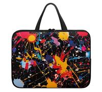 Surwin Laptop Hülle Tasche, Spritztinte Stil Laptop Hüllen Wasserdicht Laptoptasche mit Griff und Reißverschluss Laptophülle Stoßfest Notebook Sleeve Rundumschutz (Spritztinte,17 Zoll)