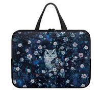 Surwin Laptophülle mit Griff, 3D Eule Muster Laptop Hülle Tasche Wasserdicht Laptop Hüllen Laptoptasche mit Reißverschluss, Stoßfest Langlebig Notebook Sleeve (12 Zoll,Sternenhimmel)