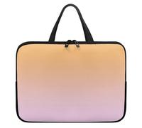 Surwin Laptophülle mit Griff, Gradientenfarbe Laptop Hülle Tasche Wasserdicht Laptop Hüllen Laptoptasche mit Reißverschluss, Stoßfest Langlebig Notebook Sleeve (10 Zoll,Orange + Rosa)