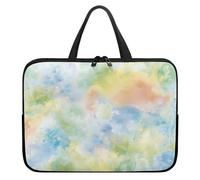 Surwin Laptophülle mit Griff, Tie Dye Stil 3D Drucken Laptop Hülle Tasche Wasserdicht Laptop Hüllen Laptoptasche mit Reißverschluss, Stoßfest Langlebig Notebook Sleeve (12 Zoll,Grün + Blau)