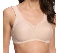 SUSA Baumwoll BH Damen ohne Bügel Cotton I Damen-BHS mit genähten Cups und Entlastungsträger I 100% Baumwolle I Tolles Hautgefühl, hoher I Cappuccino I 100D