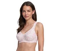 Susa BH Damen ohne Bügel Latina I Damen-BHS mit genähten Cups & seitlichen Stützblenden I Dessous mit optimaler Passform I Hoher I Rose-weiß I 80C