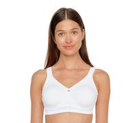 Susa BH Damen ohne Bügel mit Soft-Touch-Unterbrustband - Capri 8107 - Gemoldete Cups mit Stützblenden & verstellbaren Träger - Glattes, leichtes Material - Bequemer T Shirt BH, Weiß 85B