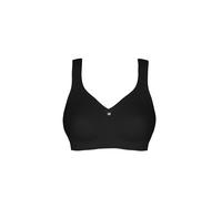 Susa BH Damen ohne Bügel Capri I Damen-BHS mit gemoldeten Cups & Stützblenden I Schönes Hautgefühl, optimale Passform I Hoher I schwarz I 80F