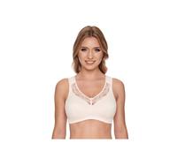 Entlastungs-BH SUSA "Entlastungs BH ohne Bügel Basic", Damen, Gr. 95, Cup D, beige (puder), Stoff, Obermaterial: 55% Polyamid PA. 39% Baumwolle CO. 6% Elasthan EL., BHs Entlastungs-BH (84157853-95) pu