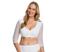 SUSA Damen 5574 Bluse, Halbtransparent, weiß, 46