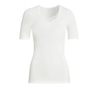Susa Unterhemd Spenzer S8010820 Damen 1/4-Arm Angora & Baumwolle, dezente Spitze, Wollweiß L