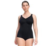 SUSA Damen Body ohne Bügel I Cremona 6532 I Komfort-Body mit gemoldeten Cups & Entlastungsträgern I Figurschmeichelnde Shapewear mit Halt I Verstellbare Träger & Hakenverschluss I Schwarz, 85B
