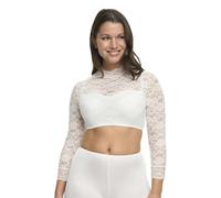 Susa Damen 5569 Wiesn-Zauber Dirndl-Bluse 3/4 Arm, weiß, 32