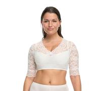 Susa Damen 5568 Wiesn-Zauber Dirndl-Bluse halbarm, weiß, 40