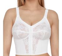 Susa BH Bodyforming Classic Vollstrech-Longline-BH ohne Bügel Spitze Weiß 105B