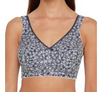 Bügelloser BH SUSA, Damen, Gr. 105, Cup E, schwarz (twilight, weiß), Obermaterial: 93% Baumwolle, 5% Polyamid, 2% Elasthan, klassisch, BHs, Breite gepolsterte Komfortträger entlasten Nacken und Schult