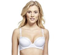 SUSA Dirndl-BH 7432 Push-Up mit Bügel & Häkelbändchen Weiß 85A
