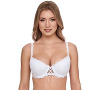 Susa Damen 7667 BH, Blickdicht, weiß, 80B