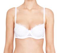 SUSA Dirndl BH Damen mit Bügel Wiesn-Zauber I Push-Up BH mit vorgeformtem Schalen-Cup I Entnehmbare Push-Ups I Damen-BHS für EIN besonderes Dekolleté I weiß I 80B