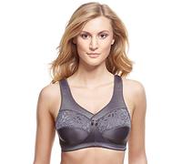 Susa Entlastungs BH Damen ohne Bügel Classics I Damen-BHS mit genähten Cups & Komfortträger I Optimaler Halt, Entlastung von Rücken, Nacken, Schulter I anthrazit I 95B