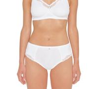 Susa Slip Capri 662 Damen – Leavers-Spitze mit Dekostein, blickdicht Weiß Gr. 46