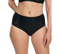 SUSA Slip Damen - Porto 705 - Taillenslip mit schmalem Bund - Seitlichen Spitzeneinsätzen & elastischer Spitze - Gefütterter Schritt - Bequemer Slip mit femininen Details - Schwarz, 46