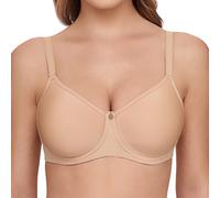 SUSA Spacer BH Damen mit Bügel Catania I Damen-BHS aus atmungsaktivem Spacer Material I Angenehmes Hautgefühl I Cups ohne Naht vorgeformt I Pure beige I 95C