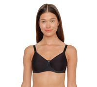 Susa Spacer BH Damen mit Bügel Catania I Damen-BHS aus atmungsaktivem Spacer Material I Angenehmes Hautgefühl I Cups ohne Naht vorgeformt I schwarz I 80D