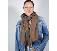 Susan's Fashion Merinowollschal Sue mit Karostreifen Braun