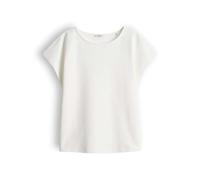 Opus Fashion Damen Kurzarmshirt Suschel – Jersey aus nachhaltigem BCI Cotton, Regular Fit – Weiß 40