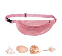 Sushe zum Sammeln von Strandtaschen, Taillentasche für Strand, Taste mit Schale mit verstellbarem Riemen - Taillenpaket mit Reißverschluss zum Sammeln von Muscheln und Rock, für die
