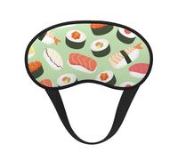 Sushi auf grünem Papier,Vollständige Augenabdeckungen, lichtundurchlässige Schlafmasken, Verdunkelungs-Augenschützer