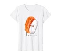 Sushi Hug Kawaii Japanisches Essen Design Preisgünstiges Grafik-T-Shirt, Damen, Weiß, L