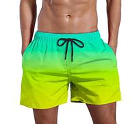 sutelang lurryly Uv DurchläSsige Badehose Herren - Modische und Bequeme Herren-Strandhose mit Farbverlauf Badehose Herren Kariert