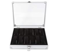 Sutinna Aluminium-Uhrenbox, multifunktionale Schmuckschatulle Uhren-Aufbewahrungsbox, Uhrenbox, für Männer für Frauen(12 Bits)