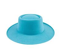 Suwequest Herbst Winter Damen Herren Kunstwolle Vintage Filz Fedora Hut Big Brim Gentleman Lady Flat Top Boater Jazz Caps