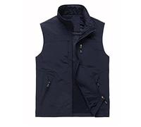 Suwequest Herren Frühjahr Sommer Mesh Weste Klassische Dünne Multi-Pocket Outdoor Weste Herren Ärmellose Jacke