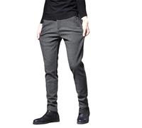 Suwequest Winter-Fleece-Hose, warm, gebürsteter Stoff, Freizeithose, Outdoor, Business, dicke Fleece-Baumwollhose für Herren, Dunkelgrau9, 44