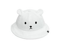 Suxgumoe Kinder Eimerhüte, Sommer Kleinkind Unisex Baby Sonnenhut im Freien Baumwolle süßes Bärenohr Neugeborene Outdoor Faltbarer Fischerhut für 3 Monaten-2 Jahren Jungen Mädchen (Weiß)