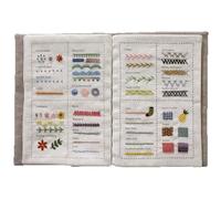 SUYUKU Stickbuch zum Selbermachen, Stickset für Anfänger, Handstickerei, Stichbuch, Blumenmuster, Stoffe, Nähbücher für Anfänger und Erwachsene (Farbe A)