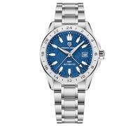 SUZAKU Pagani Design1792 Herren-Business-Armbanduhr, automatisch, Edelstahl, GMT, Saphirglas, 100 m wasserdicht, Kalender(Blue)