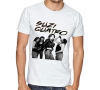 Suzi Quatro Suzi Quatro'73 Hard Rock Unisex T-Shirt Printed Tee Graphic Top Men White Shirt XL