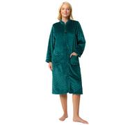 Suzy & Me Damen Zip Front Weich geprägter Fleece-Morgenmantel