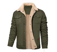 Svanco Bomberjacke Herren Winter Fliegerjacke Gefüttert Winterjacke Pilotenjacke Lang Warm Thermojacke Dicke Fleecejacke Outdoor Fliegerjacke Winterjacke mit 5 Taschen