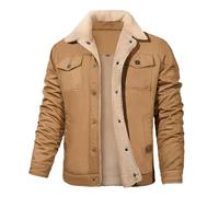 Svanco Bomberjacke Herren Winter Pilotenjacke Gefüttert Winterjacke Lang Warm Thermojacke Dicke Fleecejacke Outdoor Fliegerjacke mit 5 Taschen