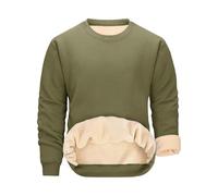Svanco Winterpullover Herren Warm Thermo Dicker Gefütterter Pullover | Teddy-Fleece Pulli Mit Flauschigem Innenfutter, Langarm, Rundhalsausschnitt, Gerippte Bündchen