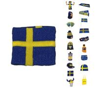 Sverige kläder Schweden Kinder-Wristband - Armband mit Schwedischer Flagge für Kids/Junior - Sport, Fanartikel & Nationalmannschaft Zubehör