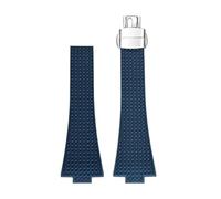 Svincoter Fluorkautschuk-Armband, passend for Tissot PRX-Serie, 35 mm, 40 mm, Butterfly-Schnalle, Schnellverschluss, FKM, Ersatz for Uhrenarmband for Männer und Frauen, 11/12 mm(Dark blue,11mm)