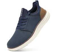 SVNKE Herren Slip On Sneaker Atmungsaktiv Schnürsenkel Walkingschuhe Fitness Turnschuhe Sportschuhe Hand-Free Freizeitschuhe Business Schuhe (Blau 43)
